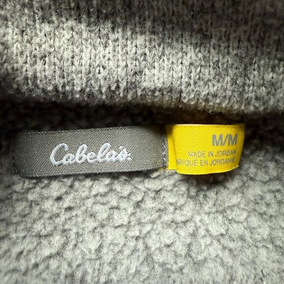 Cabela’s Heathered Gray Button Collar Fleece Pullover Women’s Size M - Picture 5 of 6